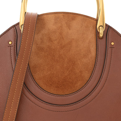 Chloe Shiny Goatskin Calfskin Suede Medium Pixie Bag Saffron Red 8 of 10