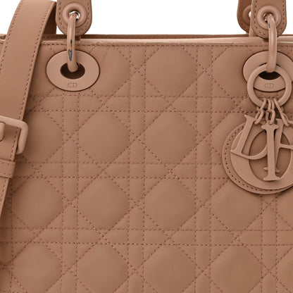 Christian Dior Ultra Matte Calfskin Cannage Medium Lady Dior Beige 8 of 18