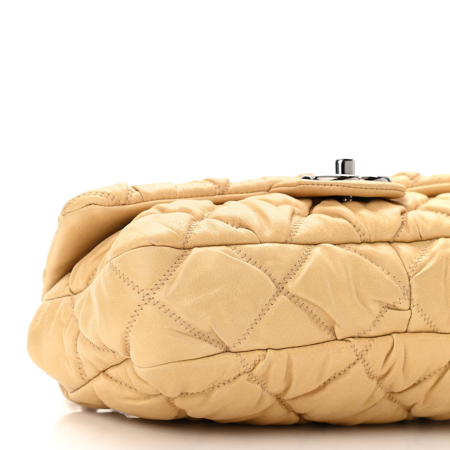 Chanel Calfskin Quilted Medium Bubble Quilt Flap Bag Beige 9 of 11