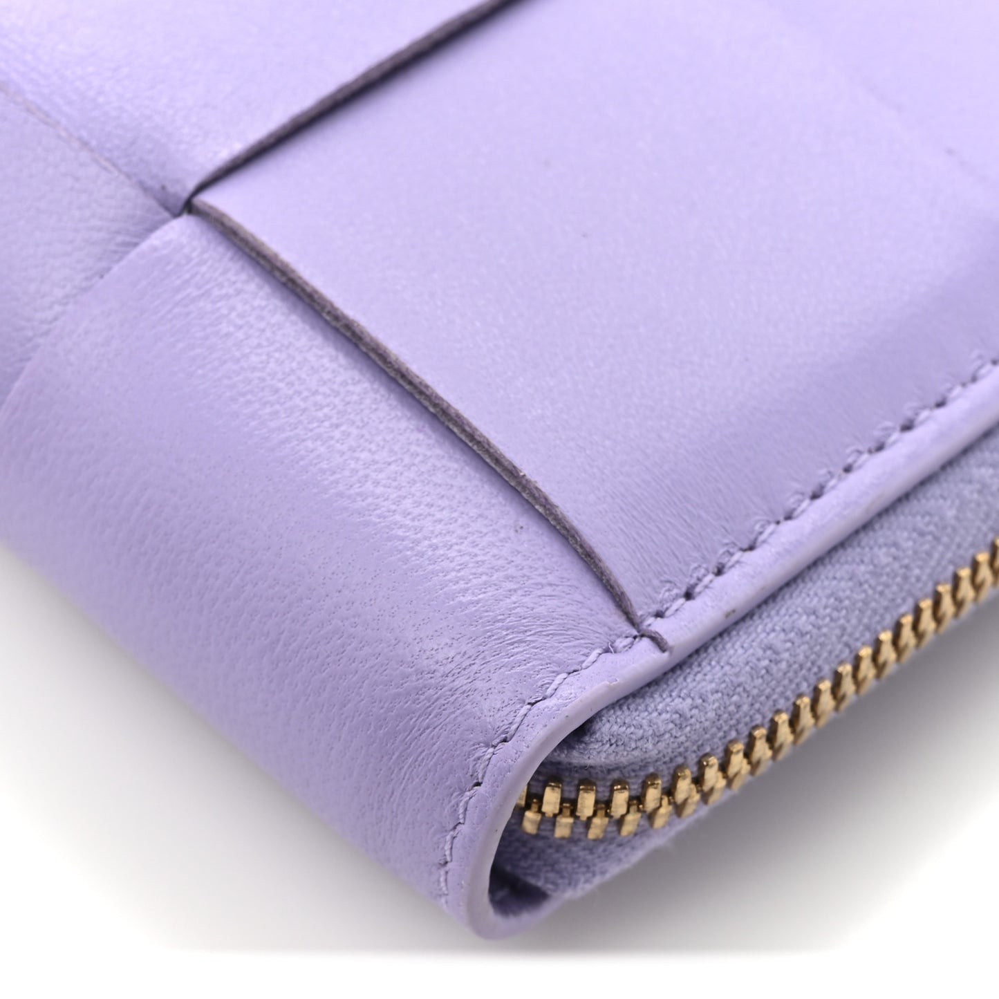 Nappa Maxi Intrecciato Zip Around Wallet Wisteria