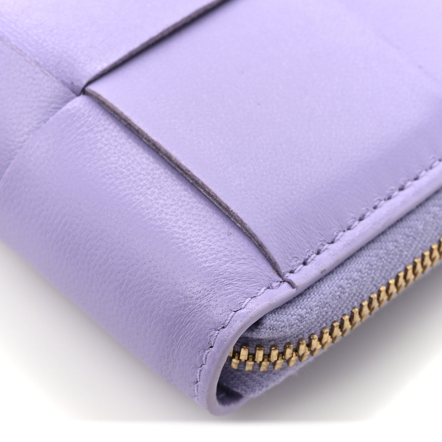 Bottega Veneta Nappa Maxi Intrecciato Zip Around Wallet Wisteria 8 of 9
