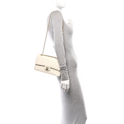 Chanel Lambskin Quilted Medium Double Flap White 2 of 15