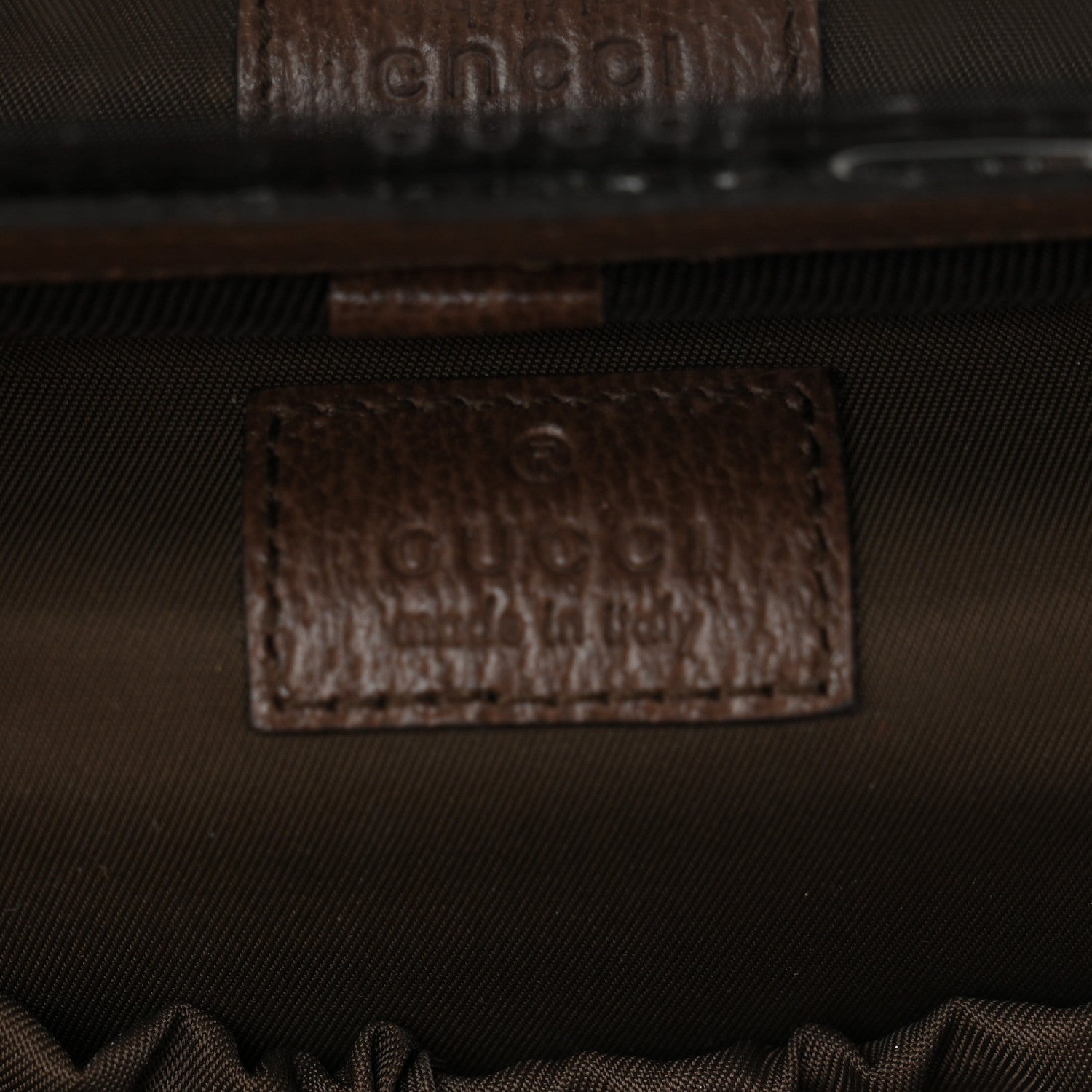 Gucci GG Supreme Monogram Textured Calfskin Web Ophidia Vanity Cosmetic Case Beige Ebony New Acero 6 of 7