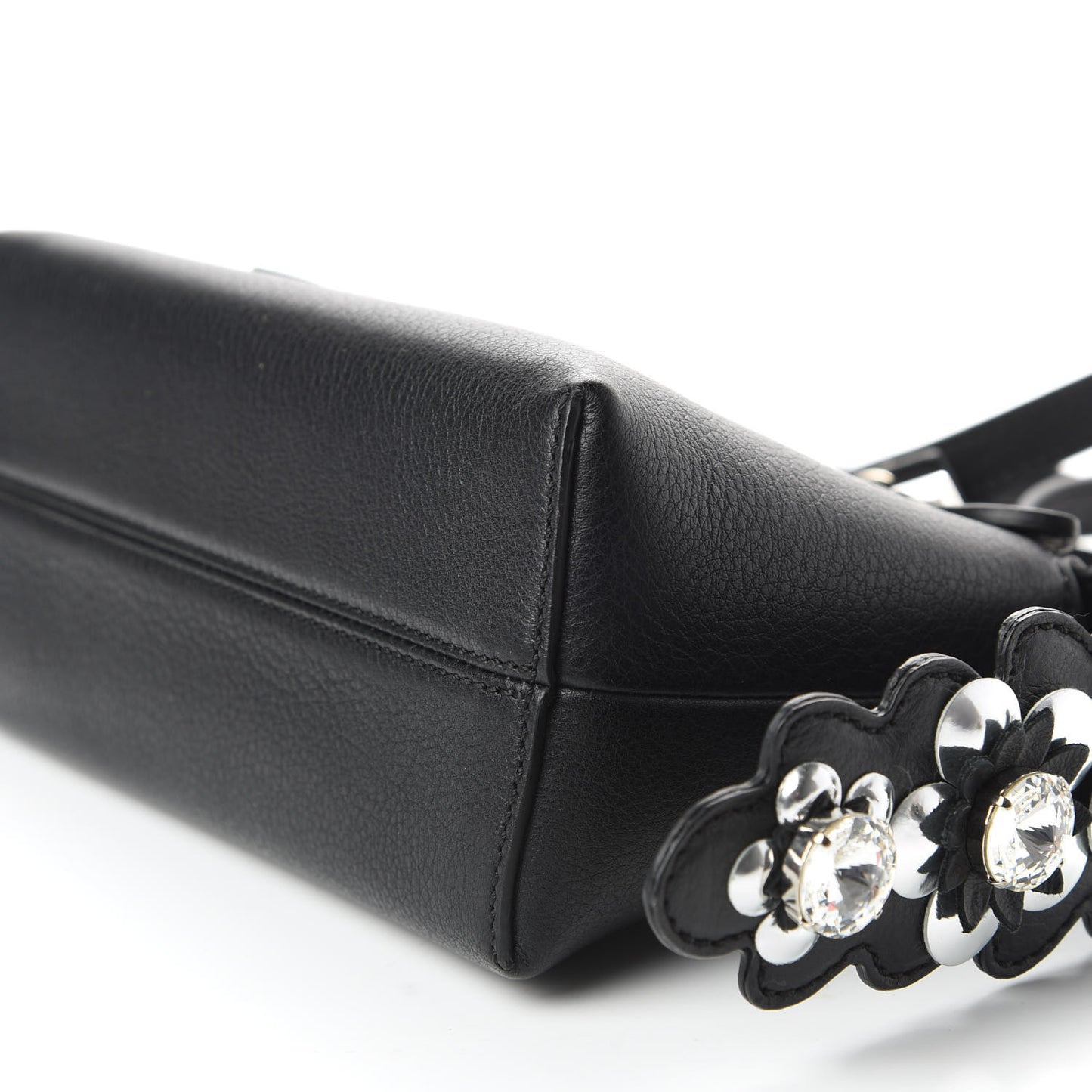 Vitello Dolce Crystal Flowerland Croc Tail Mini By The Way Boston Bag Black