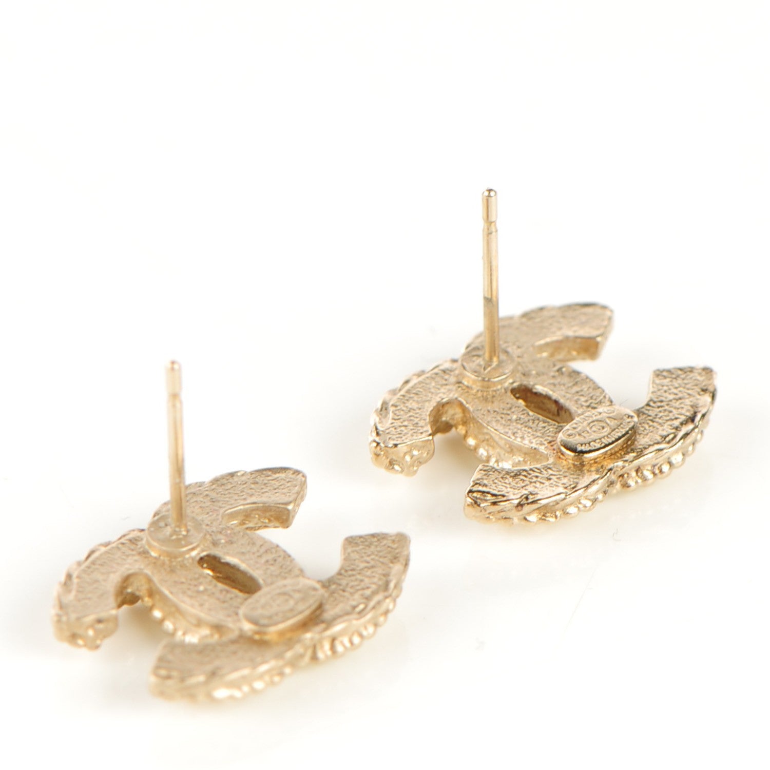 Chanel Enamel CC Earrings Gold 4 of 4