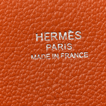 Hermes Taurillon Clemence Jypsiere 28 Orange 6 of 16