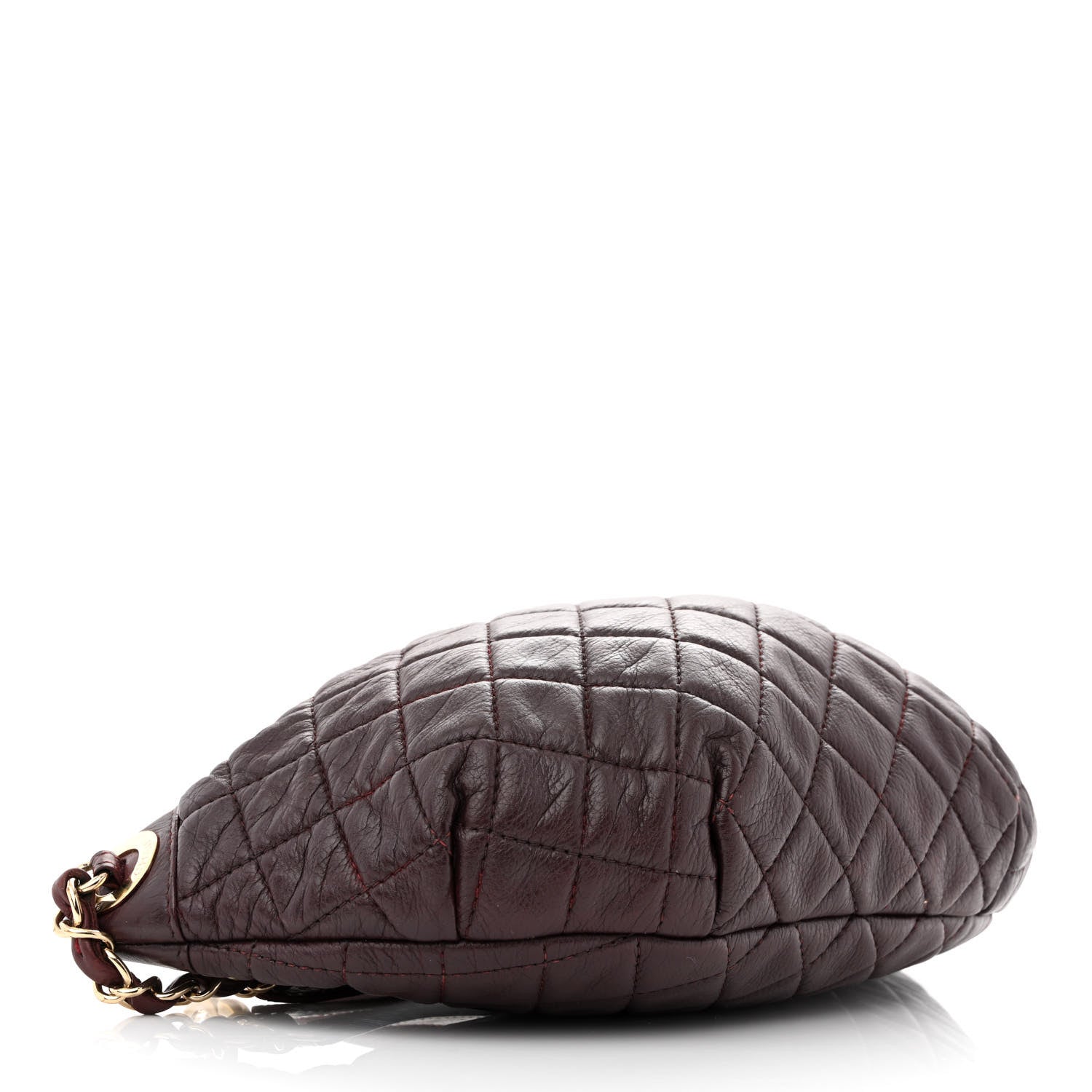 Chanel Calfskin Quilted Banane Waist Bag Fanny Pack Burgundy 4 of 13