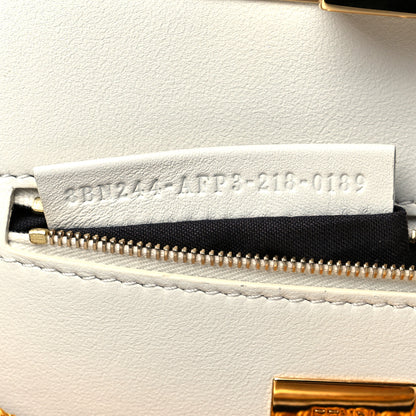 Fendi Fabric Crochet Nappa Mini Peekaboo Iconic Satchel Mimosa White 7 of 10