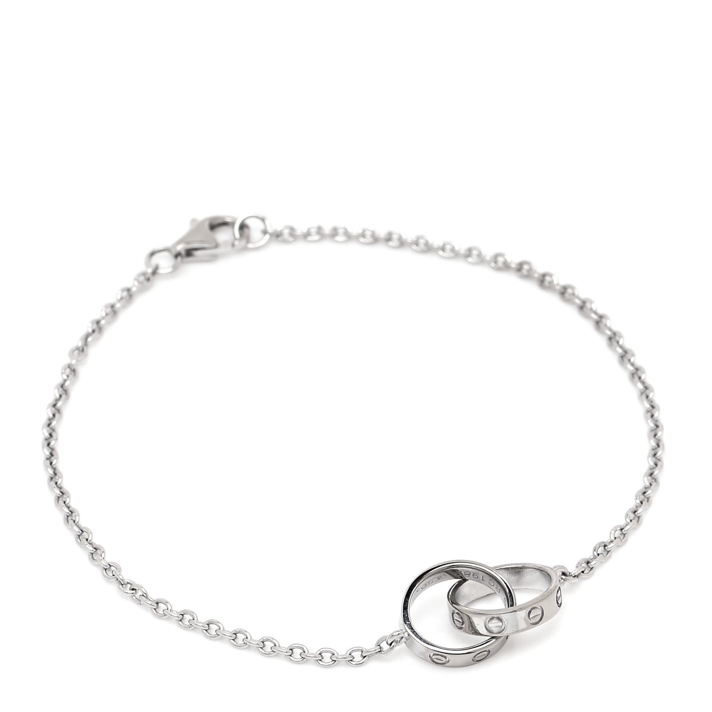18K White Gold Interlocking LOVE Bracelet