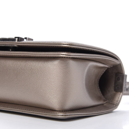 Chanel Metallic Caviar Quilted Small Boy Flap Bronze 7 of 10