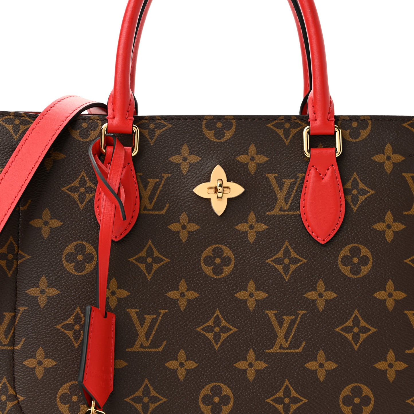 Monogram Flower Tote Coquelicot