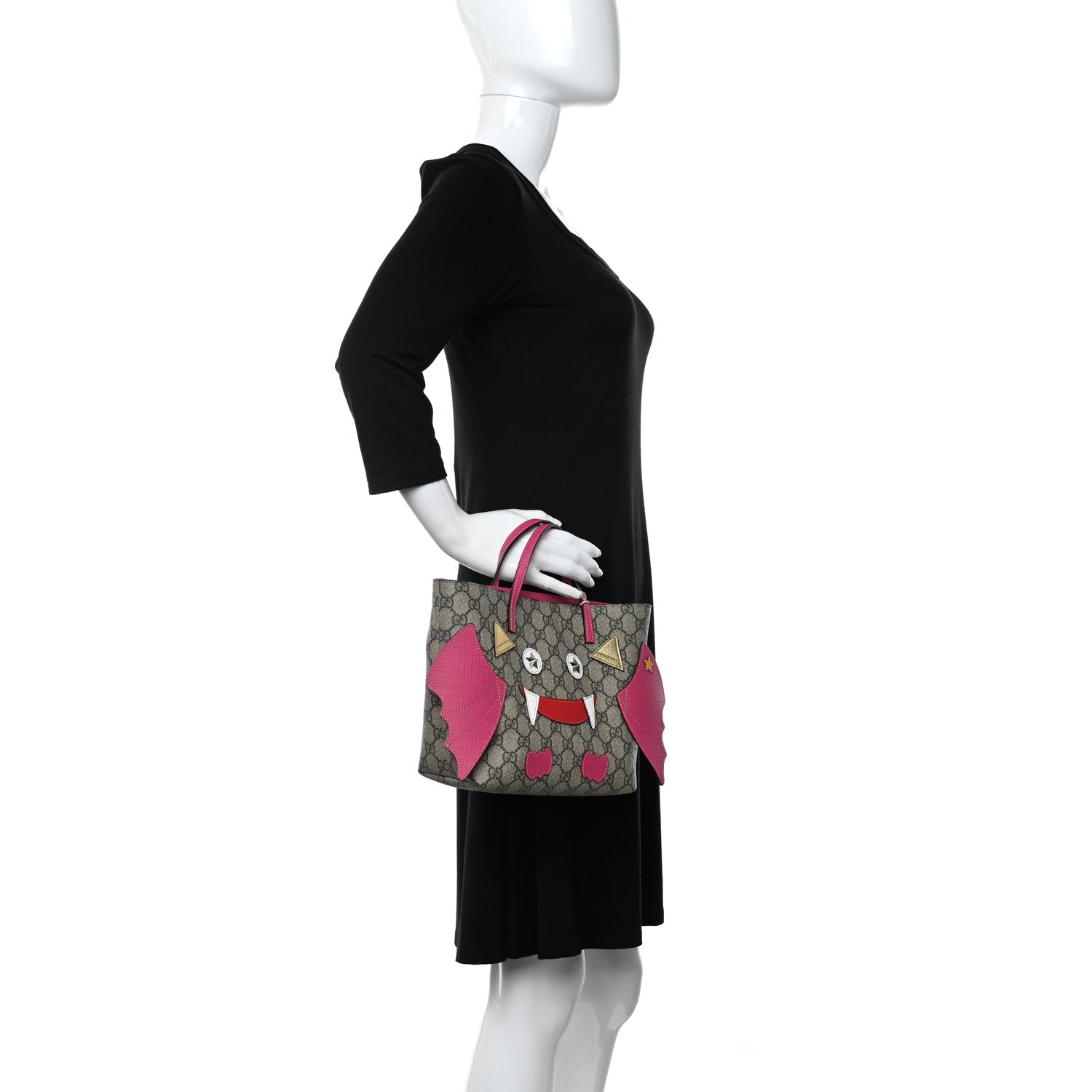 Gucci GG Supreme Monogram Kids Bat Tote 3 of 11