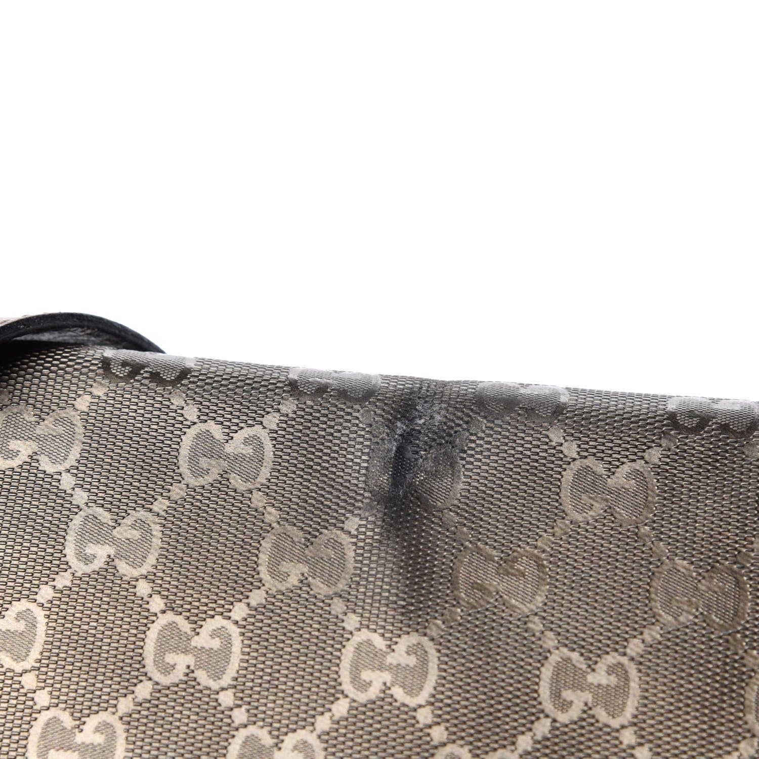 Gucci Imprime Monogram Medium Double Buckle Flap Messenger Bag Pewter 11 of 14