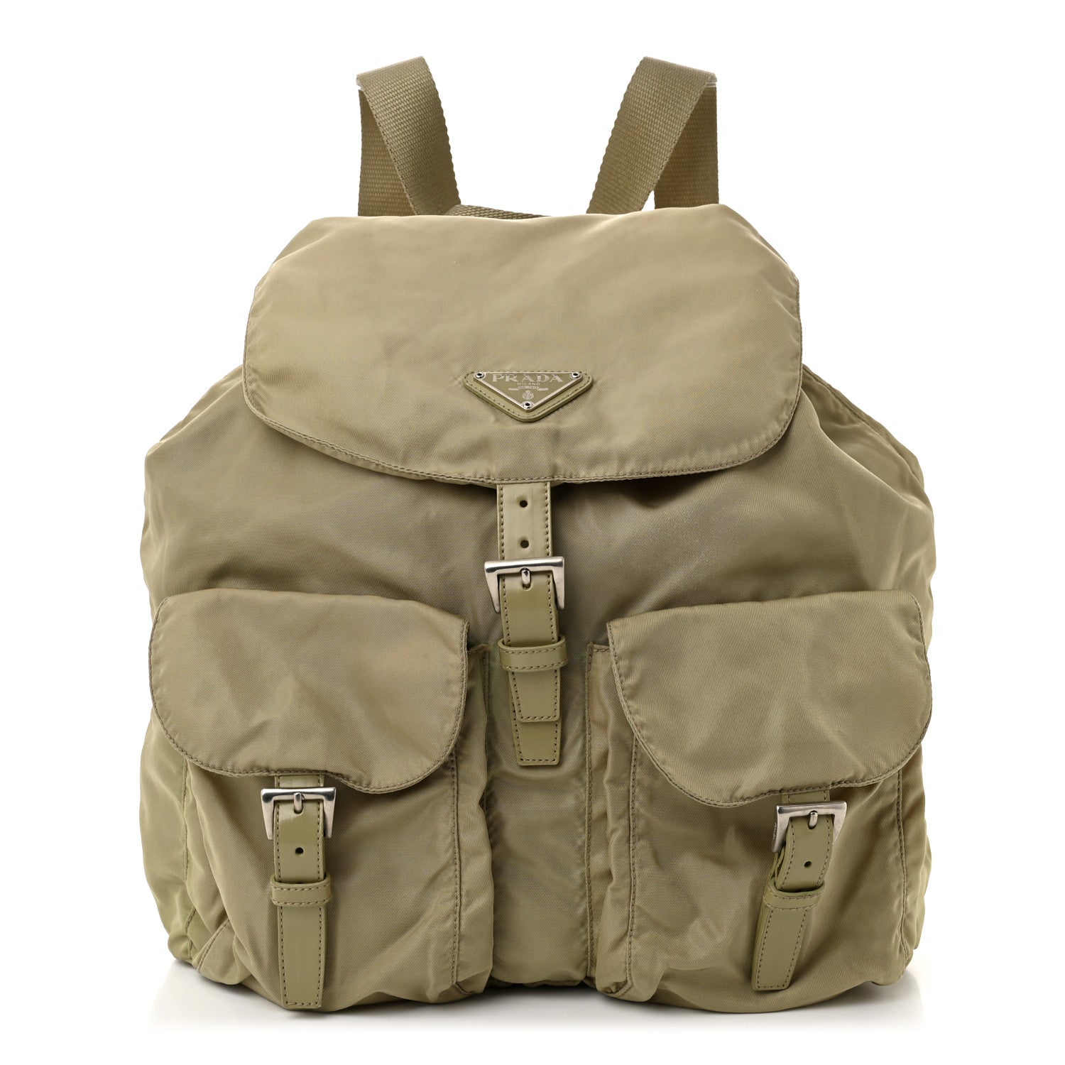 Prada Tessuto Nylon Vela Medium Backpack Beige Beige 1 of 10
