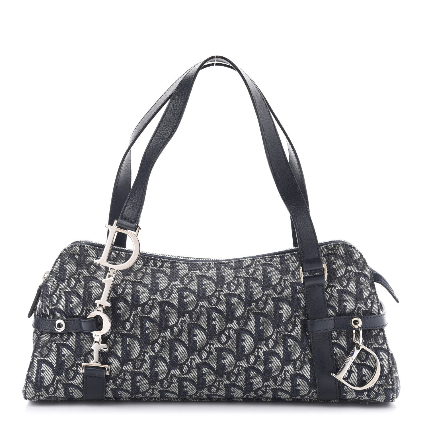 Christian Dior Denim Monogram Charms Shoulder Bag Blue 1 of 10