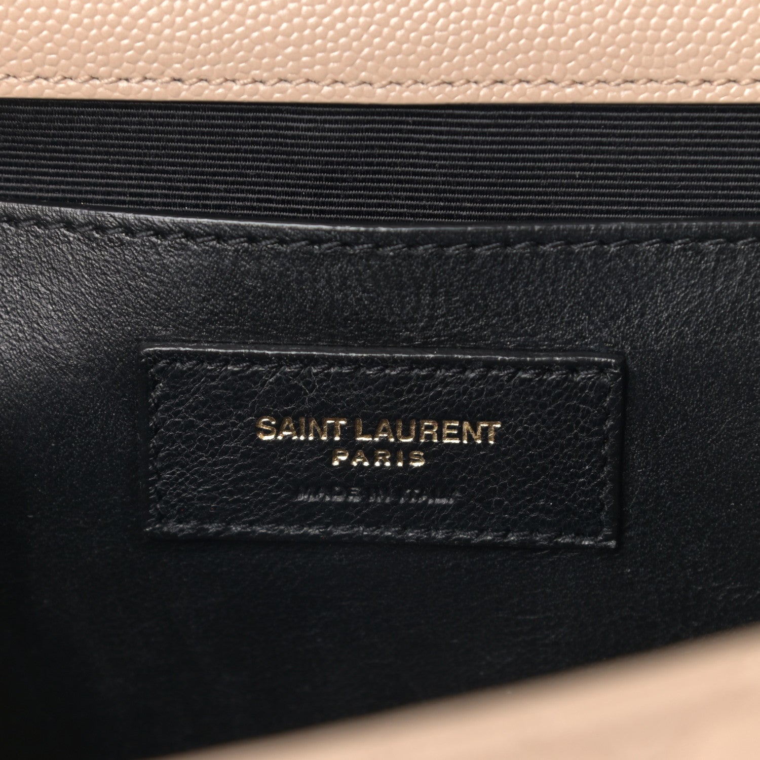Saint Laurent Grain De Poudre Textured Mixed Matelasse Medium Triquilt Monogram Satchel Dark Beige 6 of 11