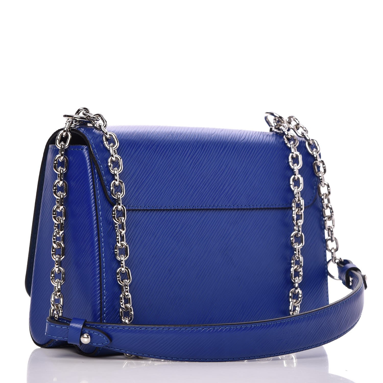 Louis Vuitton Epi Flamingo Twist Shoulder Bag MM Blue 4 of 9