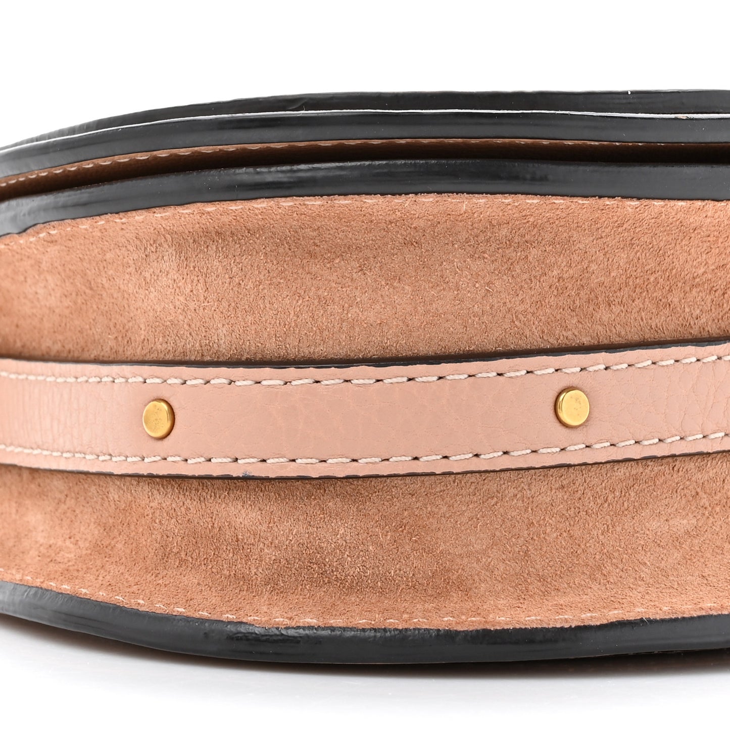 Calfskin Suede Small Nile Bracelet Bag Biscotti Beige