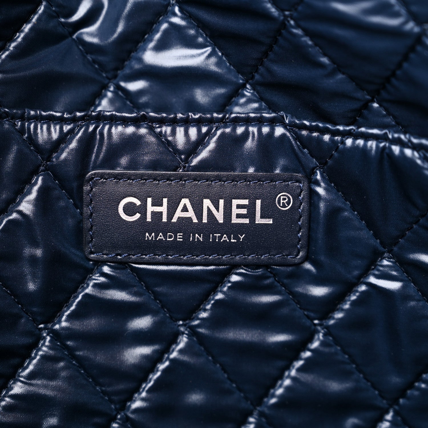 Chanel Nylon Cat Emoticon Tote Navy Silver 8 of 12