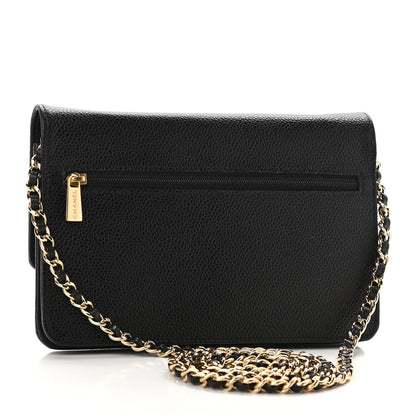 Chanel Caviar Timeless CC Wallet On Chain WOC Black 3 of 11