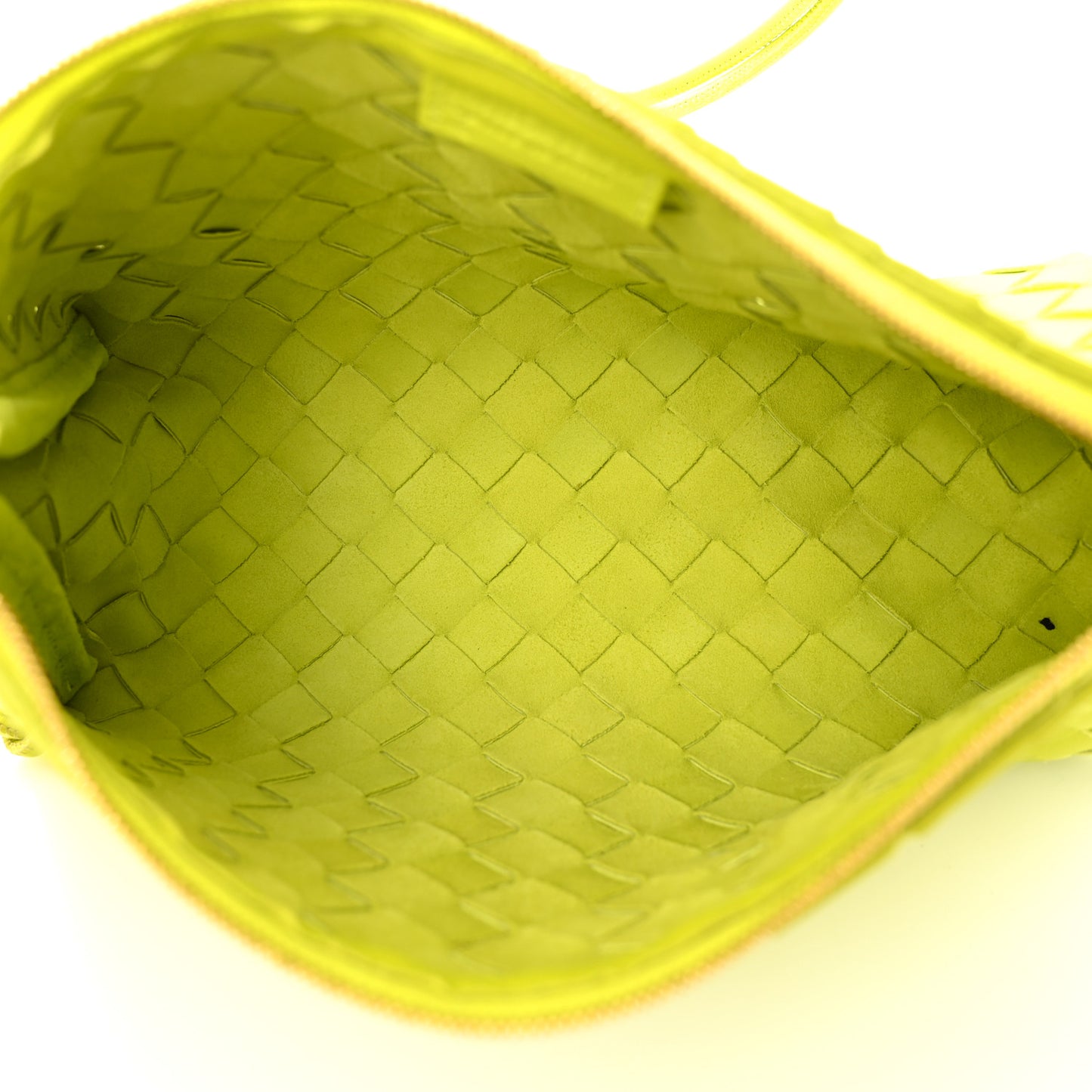 Nappa Intrecciato Pouch On Strap Acid Kiwi