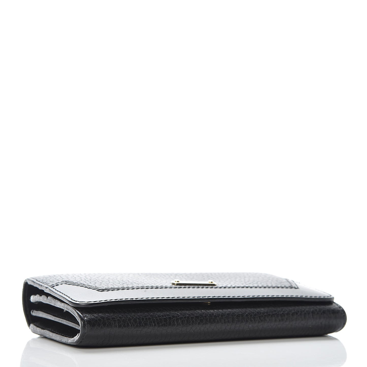 Grain Calfskin Continental Wallet Black