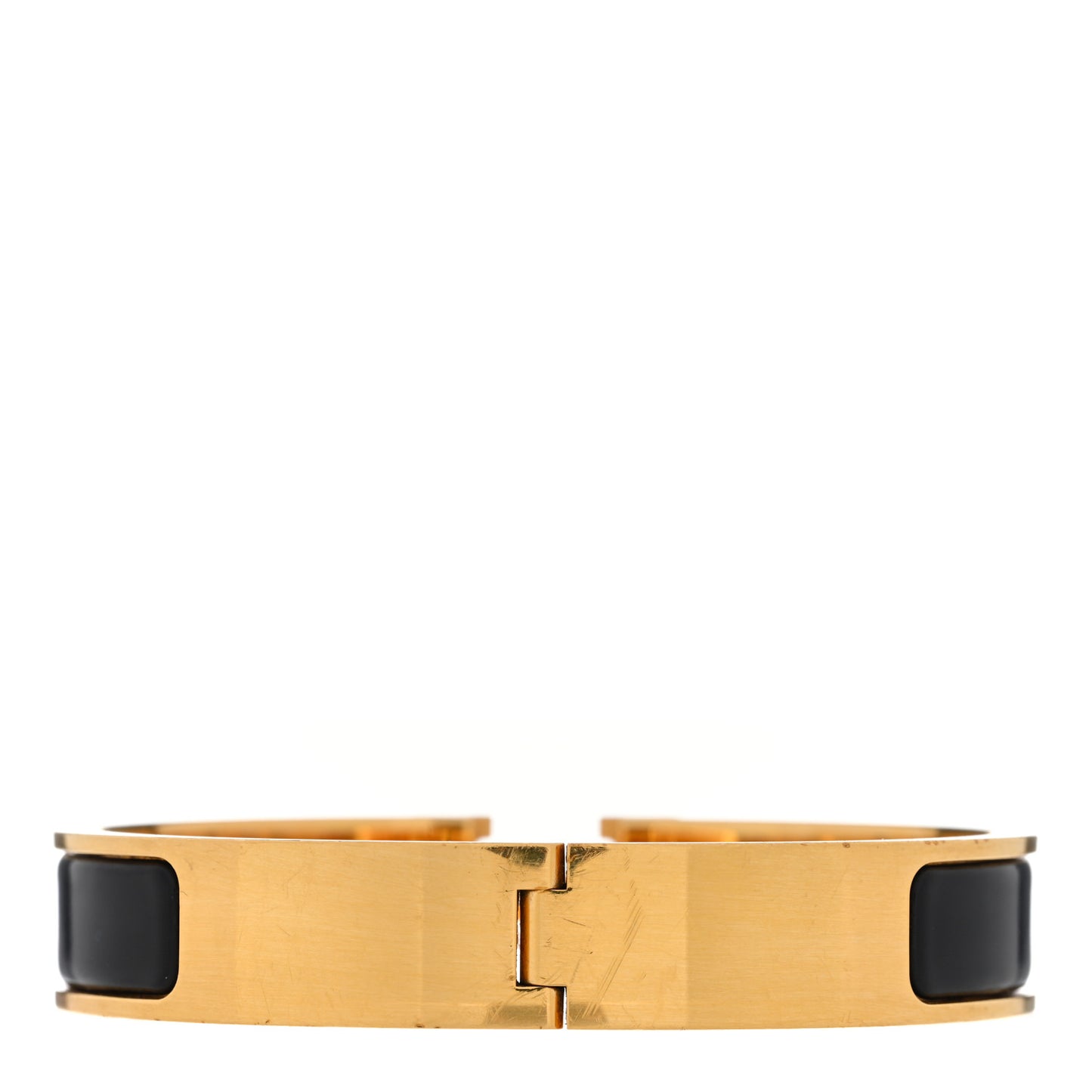 Enamel Narrow Clic Clac H Bracelet PM Black