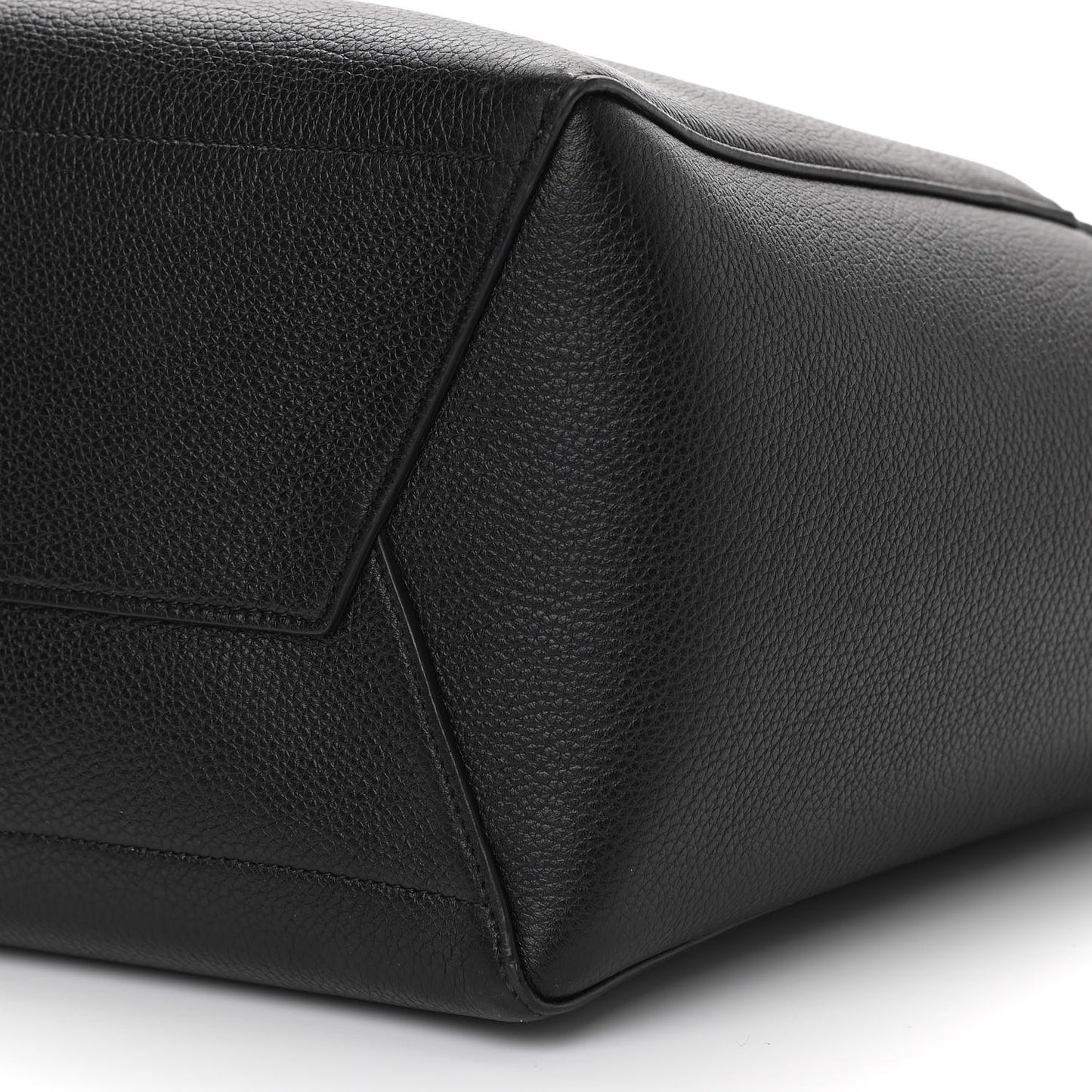 Soft Grained Calfskin Sangle Bucket Bag Black