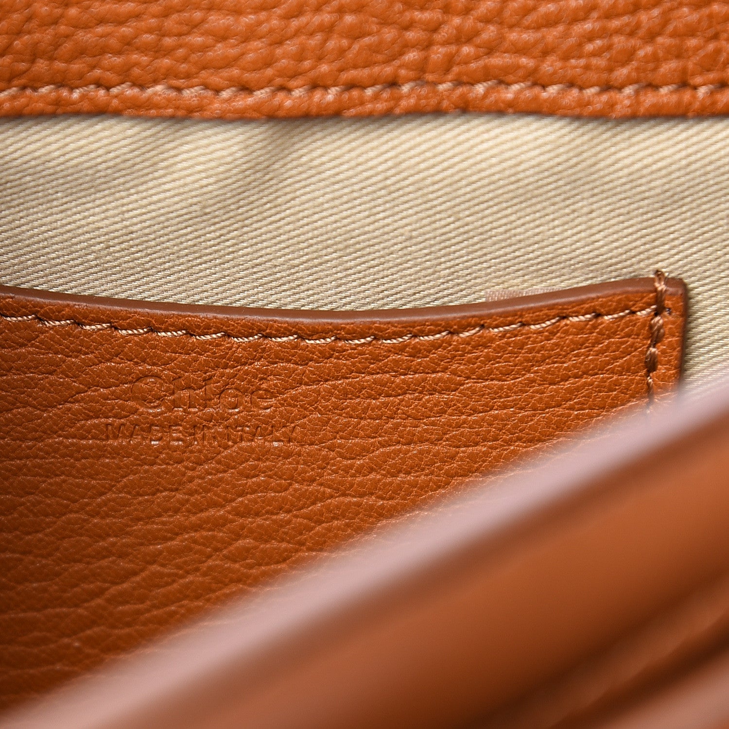 Chloe Calfskin Small Tess Bag Caramel 7 of 9