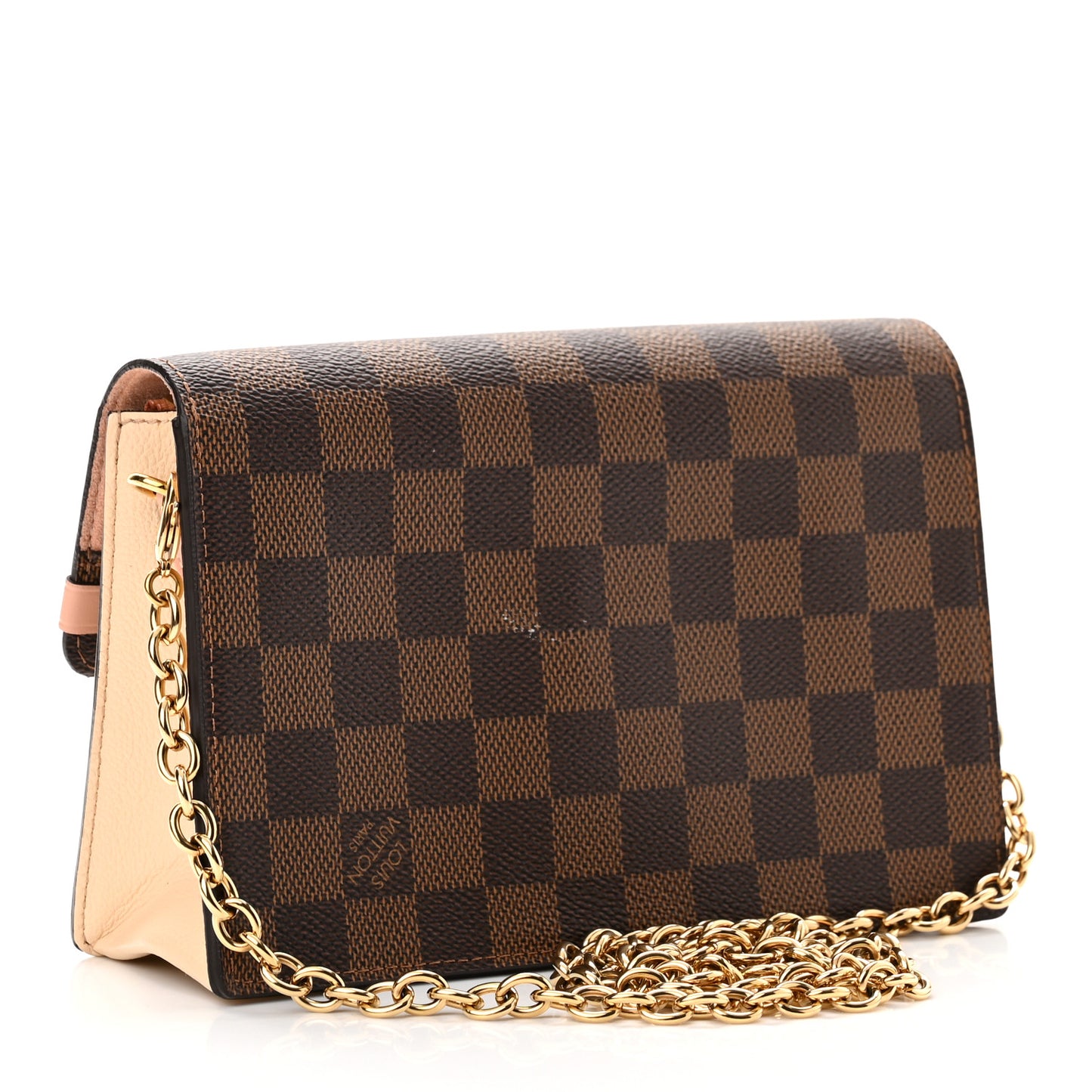 Damier Ebene Vavin Chain Wallet Creme