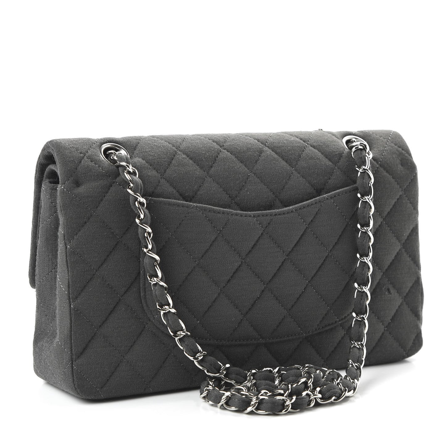 Jersey Quilted Medium Double Flap Grey