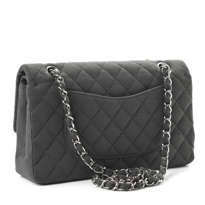 Chanel Jersey Quilted Medium Double Flap Grey 3 of 11