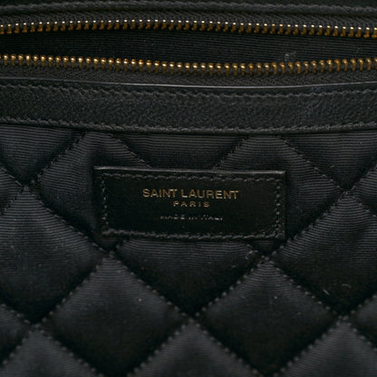 Saint Laurent Calfskin Quilted ES Giant Travel Bag Black 6 of 13