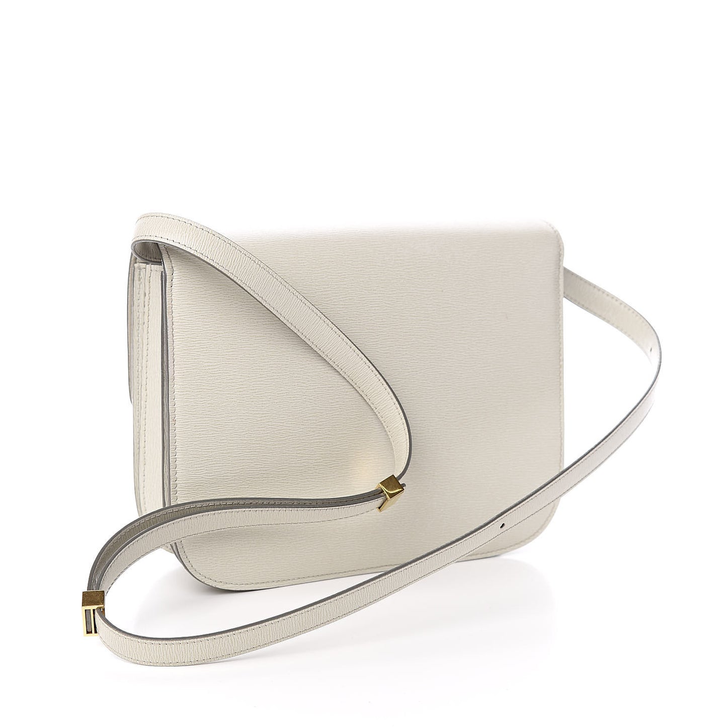 Liege Calfskin Medium Classic Box Flap Bag Pale Grey