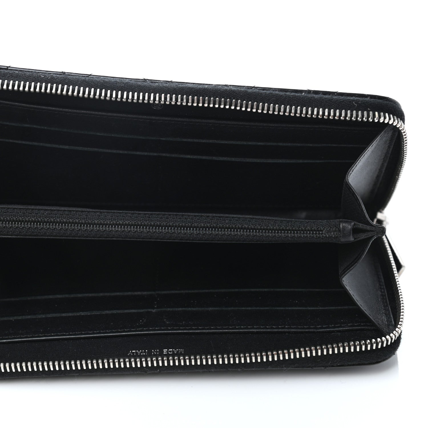 Chanel Patent Quilted Brilliant Zip Around Wallet Black 5 of 8