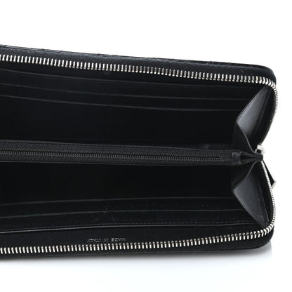 Chanel Patent Quilted Brilliant Zip Around Wallet Black 5 of 8