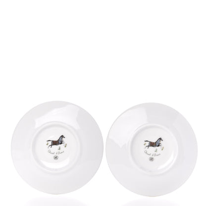 Hermes Porcelain Cheval d'Orient Tea Cup and Saucer Set of 2 5 of 6
