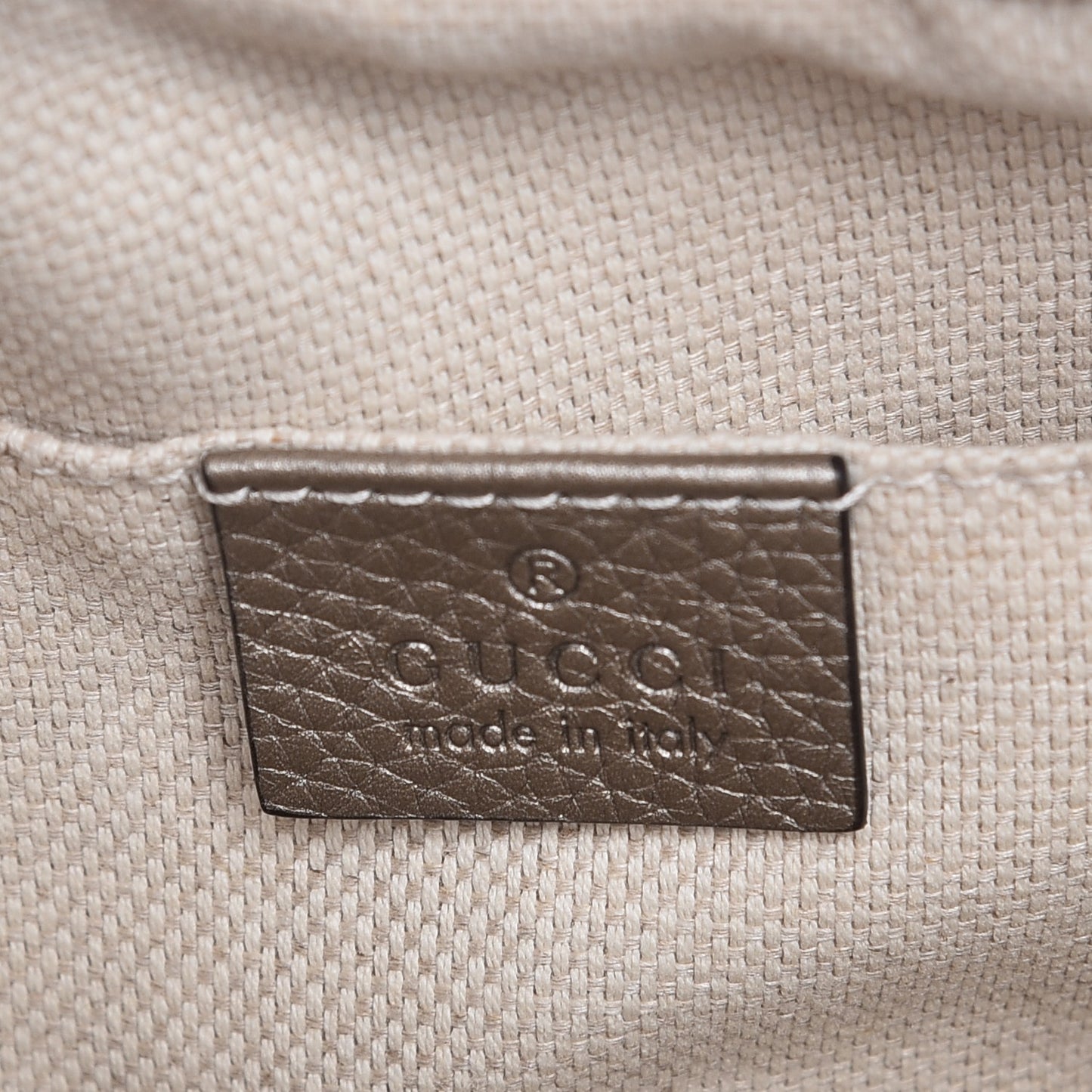Metallic Pebbled Calfskin Small Soho Disco Bag Golden Beige