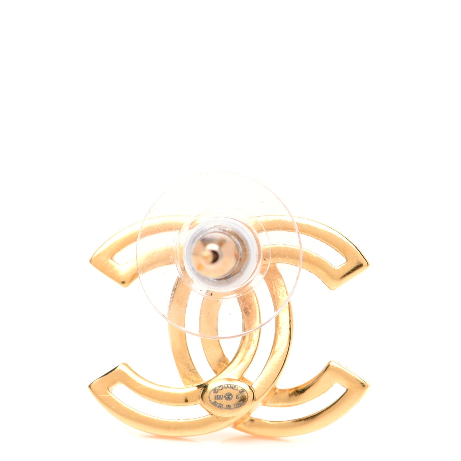 Chanel Metal Obazine CC Earrings Gold 8 of 10