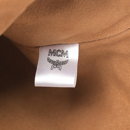 MCM Visetos Medium Liz Reversible Shopper Tote Cognac 10 of 16