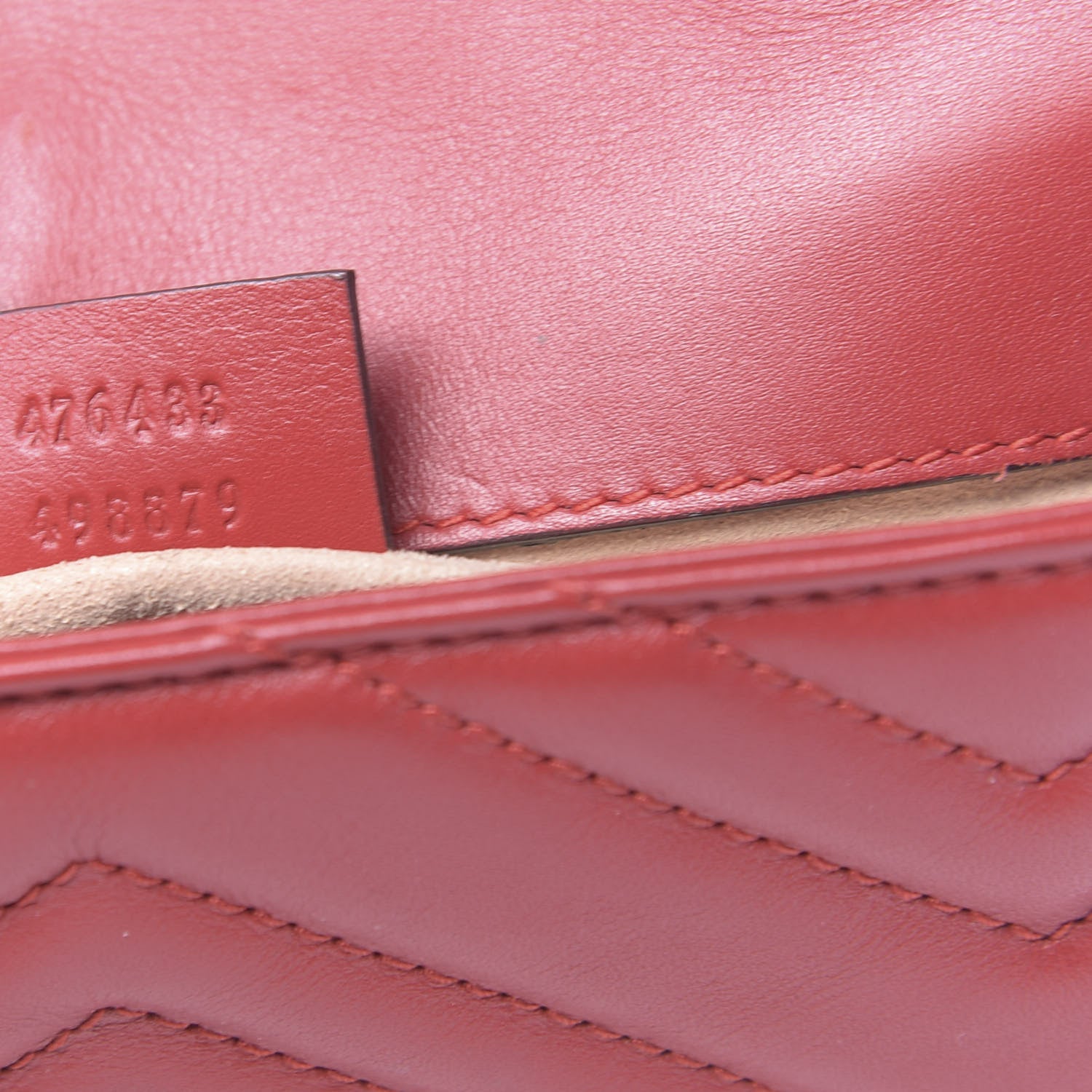 Gucci Calfskin Matelasse Super Mini GG Marmont Shoulder Bag Hibiscus Red 7 of 12