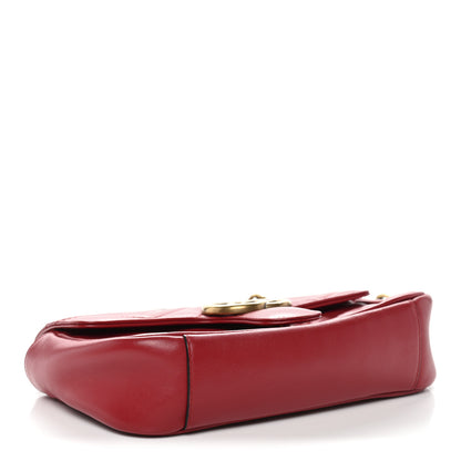 Gucci Calfskin Matelasse Mini GG Marmont Shoulder Bag Hibiscus Red 4 of 11