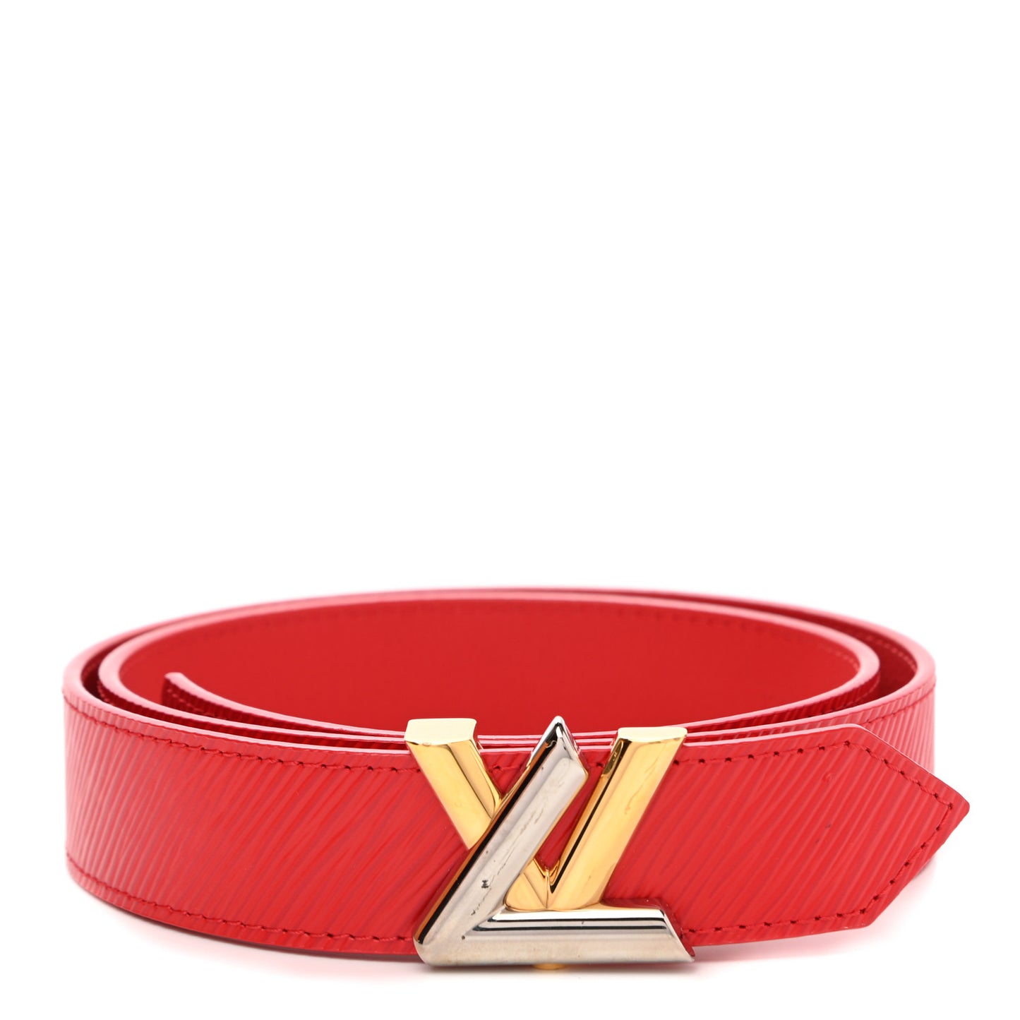 Epi 30mm LV Twist Belt 80 32 Coquelicot