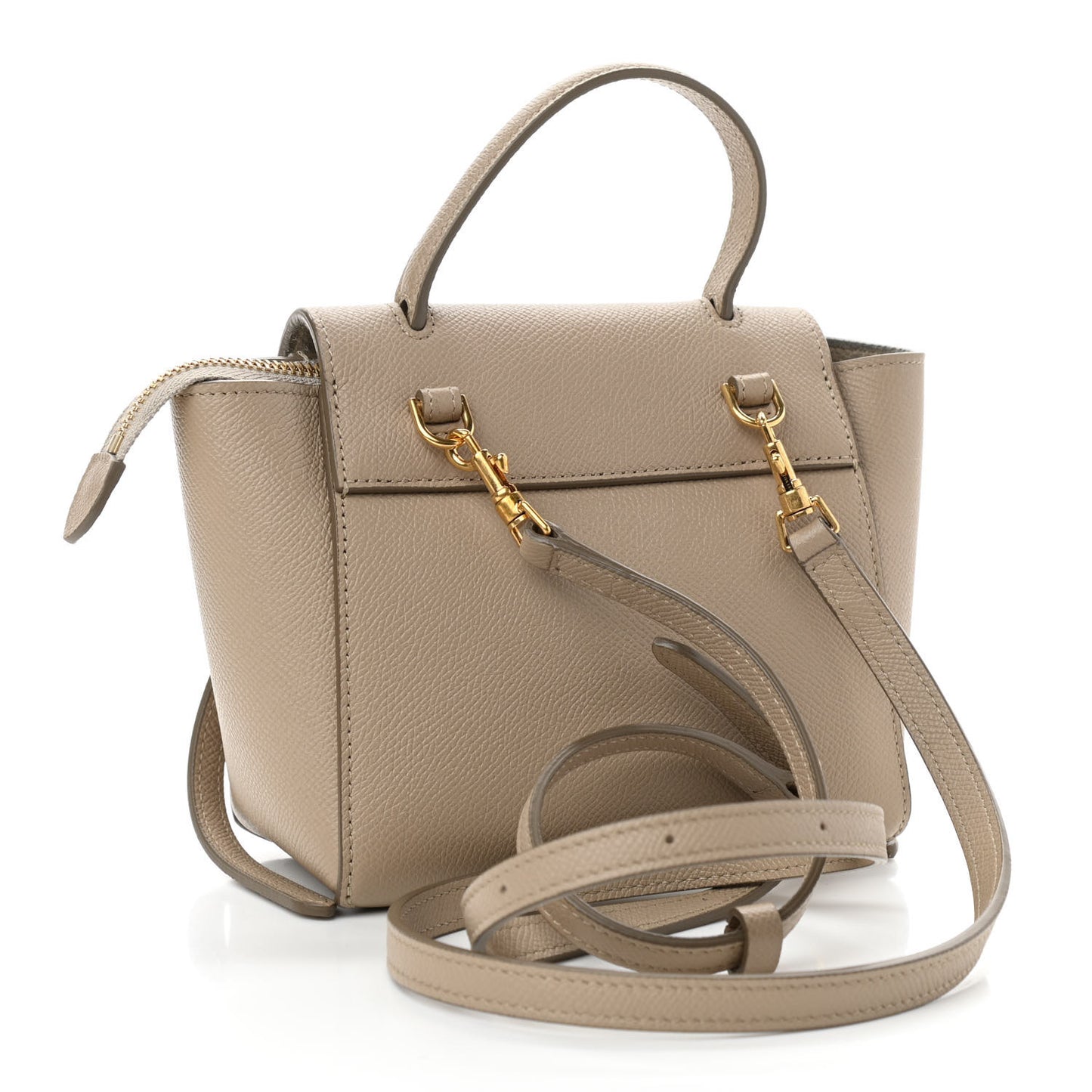 Grained Calfskin Pico Belt Bag Light Taupe