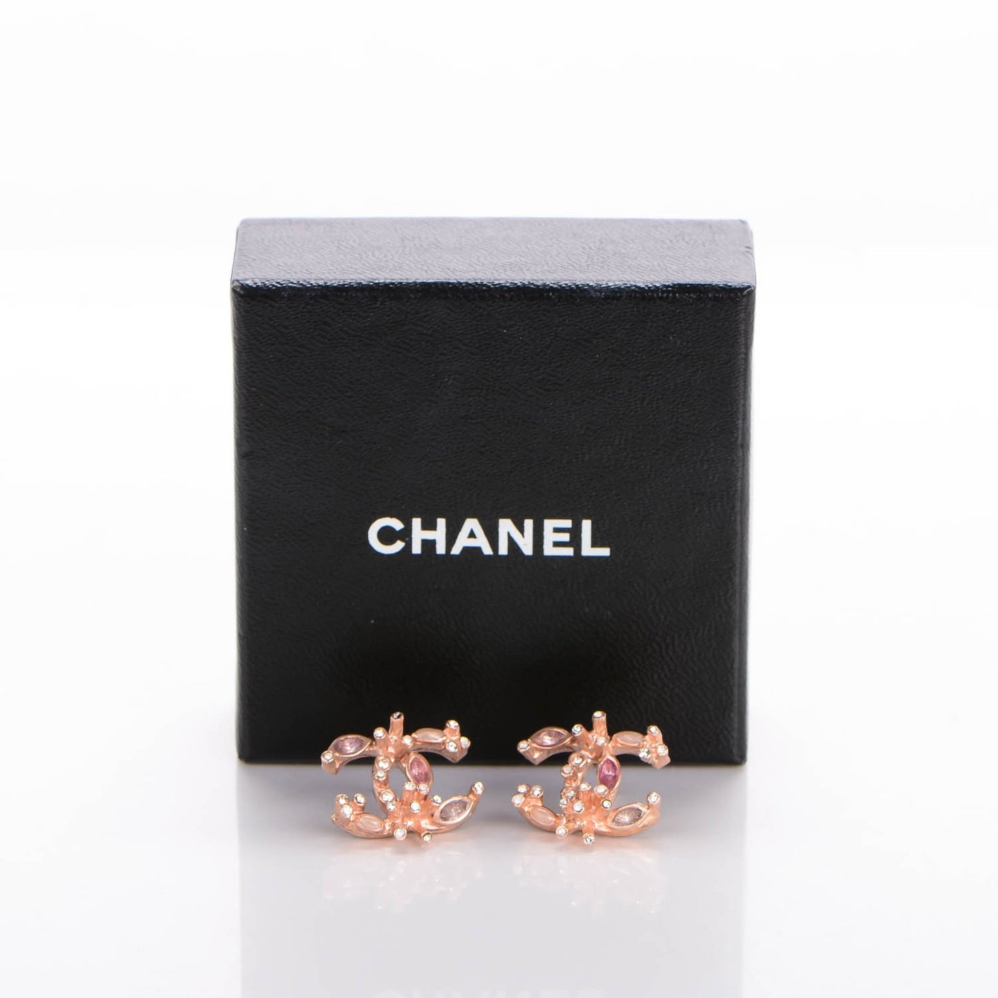 Crystal CC Earrings Pink