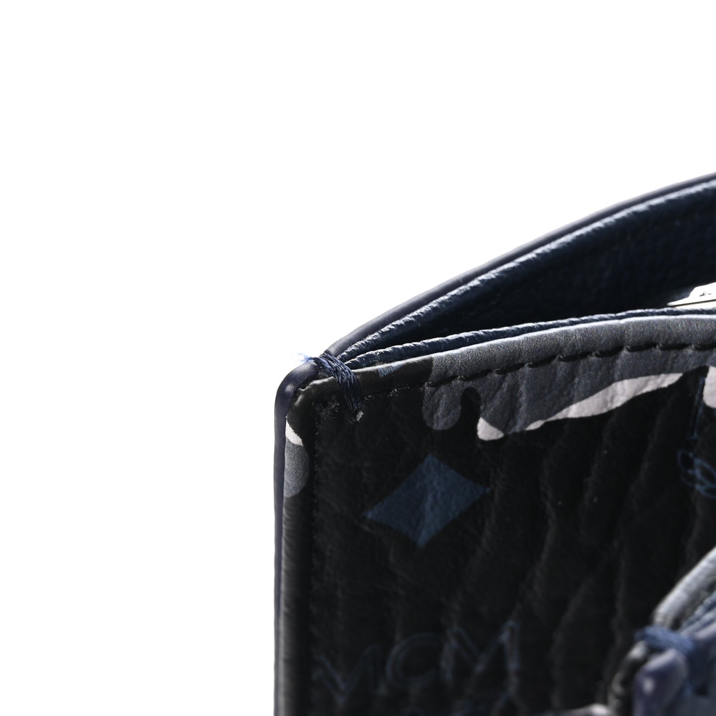 Grained Calfskin Camouflage Small Aren Tote Navy