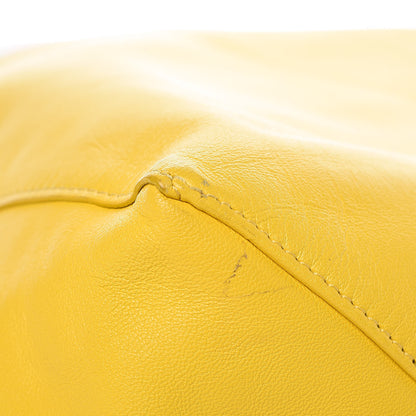 Celine Lambskin Vertical Bi-Cabas White Sun Yellow 10 of 14
