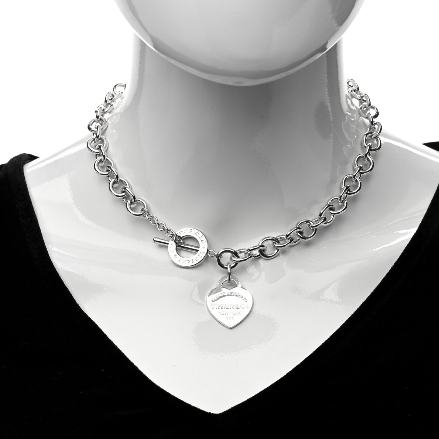 Sterling Silver Return to Tiffany Heart Tag Toggle Necklace