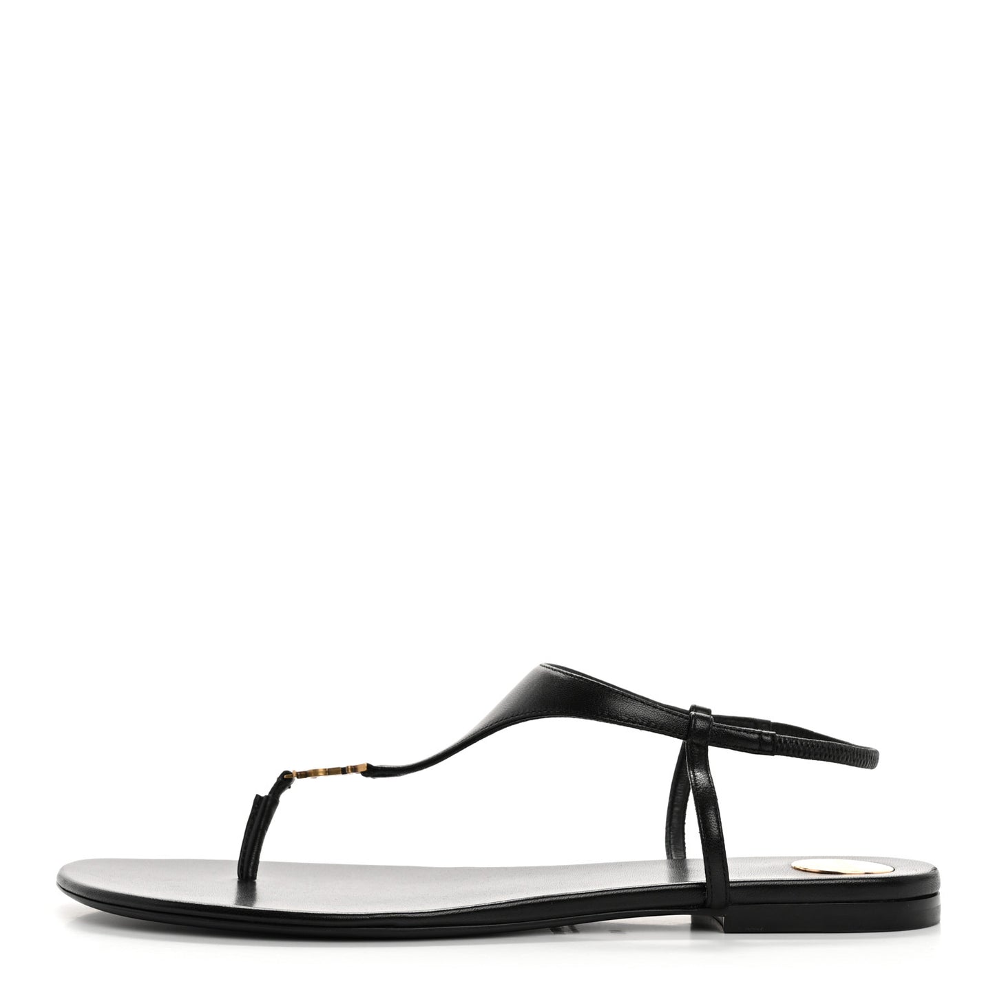 Smooth Calfskin Cassandra Monogram Sandals 40 Black