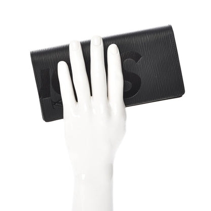 Louis Vuitton X SUPREME Epi Brazza Wallet Black 2 of 8